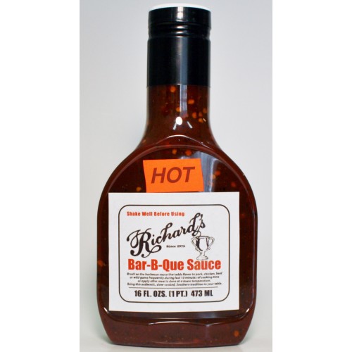 Richard's BBQ Sauce HOT - 16 oz