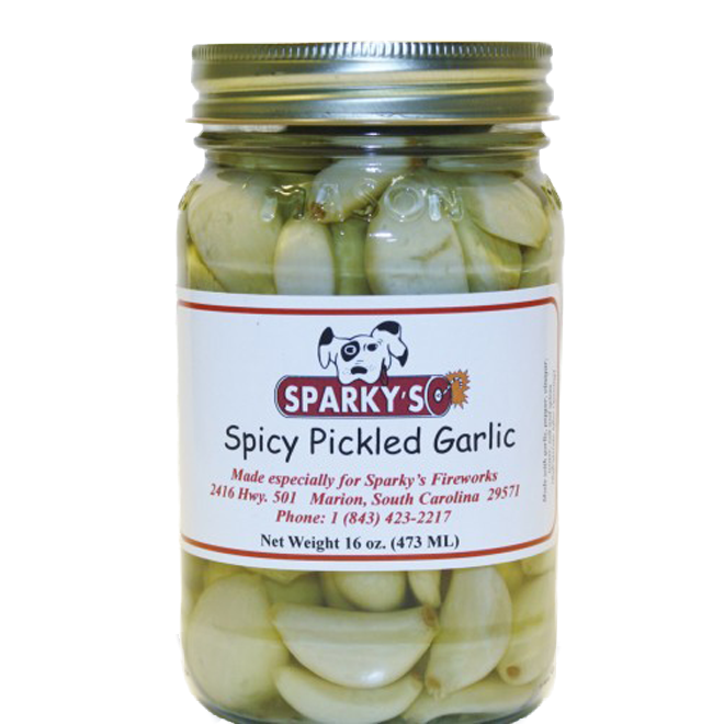 Spicy Pickled Garlic - 16 oz
